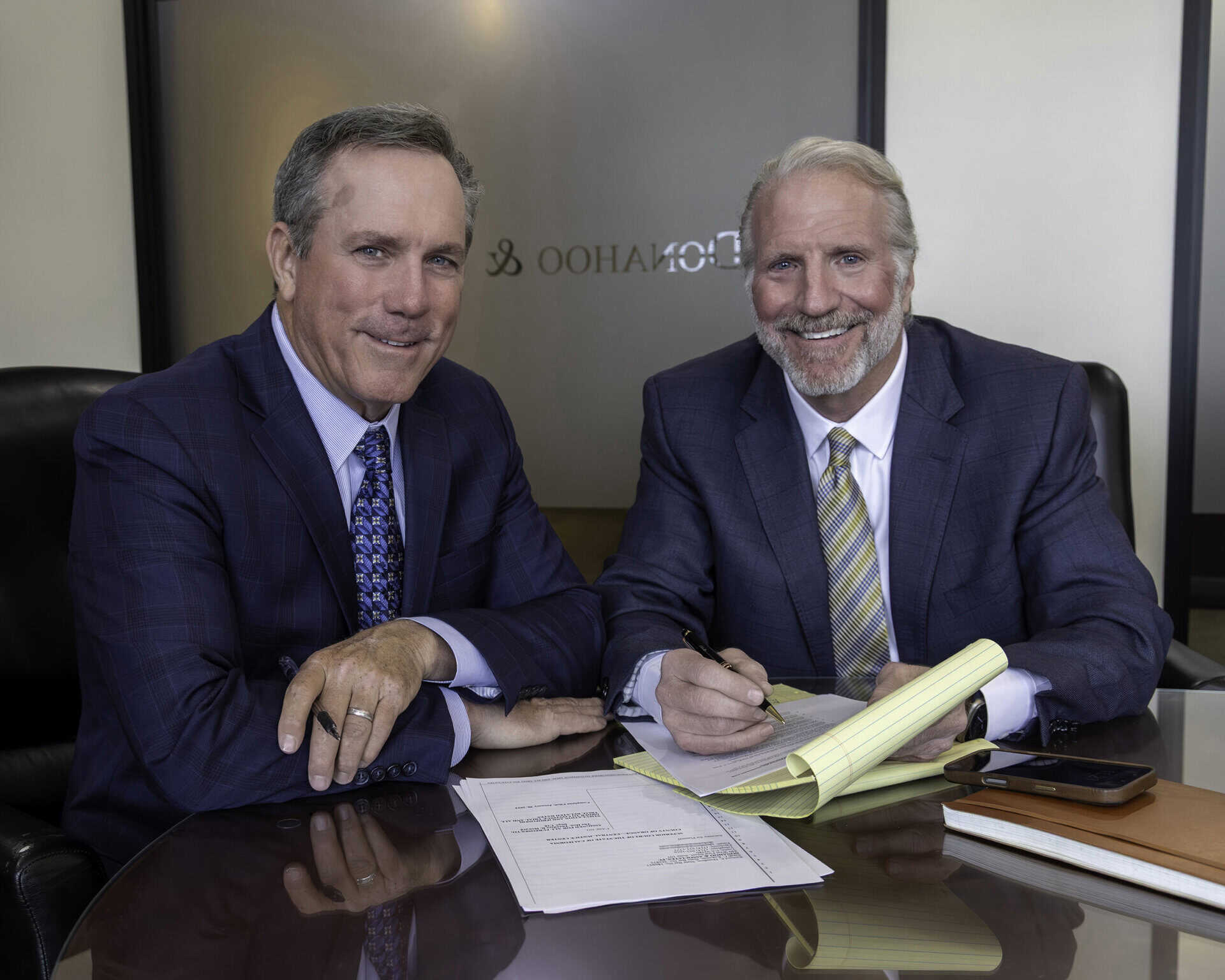 Richard & William Donahoo at work in their office